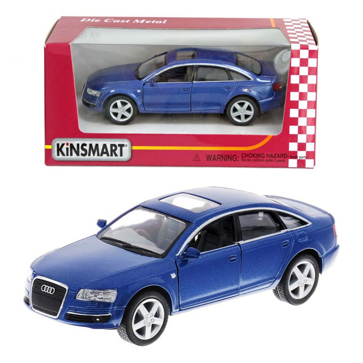 Машина Audi A6 синяя металл инерция Kinsmart KT5303W