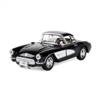 Машина 1957 Chevrolet Corvette черная ретро металл инерция Kinsmart КТ5316W