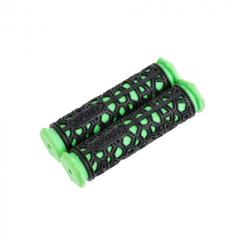 Ручки руля Паутинка (высокое качество) черно-зеленые 120 мм 1035
