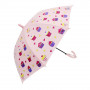 Зонт-трость Капкейки розовый полуавтомат (ткань) 69990-3