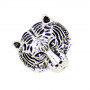 Брошь Голова тигра mini (серебро) Malina С-2625-2