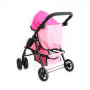 Прогулочная коляска для кукол розовый меланж (черный кант, цикламен) Synergy 9352/цвeт№2