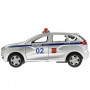 Машина Lada Xray Полиция 12 см серебро металл инерция Технопарк XRAY-POLICE