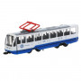 Модель Трамвай 18,5 см белый металл инерция (свет, звук) Технопарк TRAM71403-18SL-BUWH