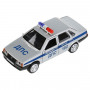 Машина Lada 21099 Спутник Полиция 12см серебро металл инерция (свет,звук) Технопарк 21099-12SLPOL-SR