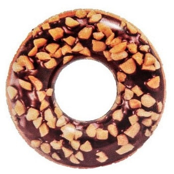 Круг надувной пончик шоколадный с орехами (от 9 лет ) 114 см.