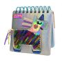 Детский блокнот для записей с 3D аппликацией, единорог, цвет серебристый