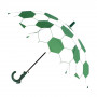 Зонт-трость Футбольный мяч зелёный полуавтомат (полиэтилен) 69988-2