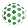 Зонт-трость Футбольный мяч зелёный полуавтомат (полиэтилен) 69988-2