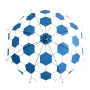 Зонт-трость Футбольный мяч синий полуавтомат (полиэтилен) 69988-3