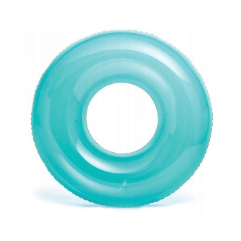 Круг надувной Bubble прозрачный голубой неон 76 см Intex 59260