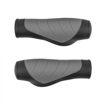 Ручки на руль серо-черные 125 мм резиновые эргономичные M-WAVE 5-410530